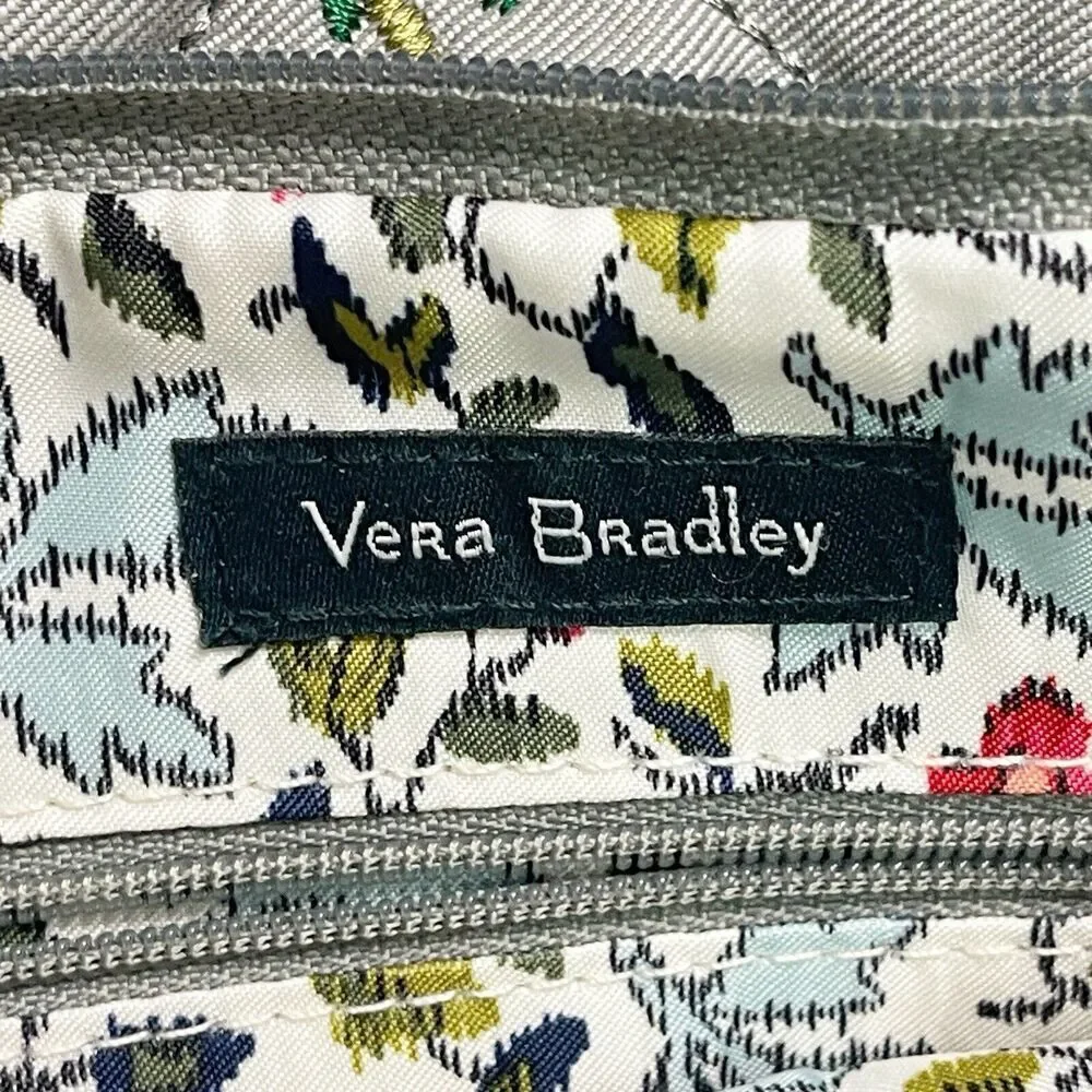 Vera Bradley Iconic‎ Turnabout Quilted Reversible Crossbody Bag Denim Gray Solid